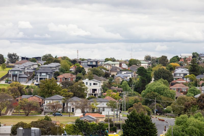 View of Pascoe Vale rooftops near Moonee Ponds Creek - window cleaning Pascoe Vale